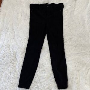 Liverpool Black Faux Velvet Skinny Pants